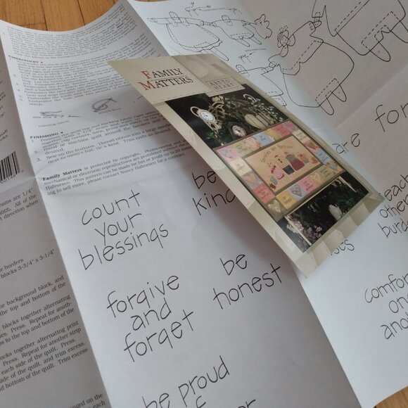 Vintage Family Applique Quilt Sewing Pattern by Art to Heart UNCUT - Picture 6 of 7